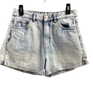 Refuge Women’s Acid Washed Denim Shorts Button Zip Size 7 Vintage